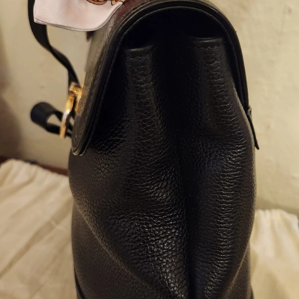 BALLY Vintage Black Leather Classic Handbag - Picture 7 of 10